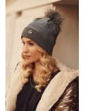 Wintermütze mit schimmerndem Faden, dunkelgrau C62 - Online-Shop - Boutique